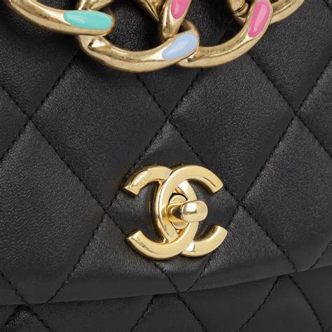 chanel swarovski flap goat